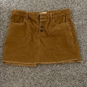 Brown/tan corduroy mini skirt!!